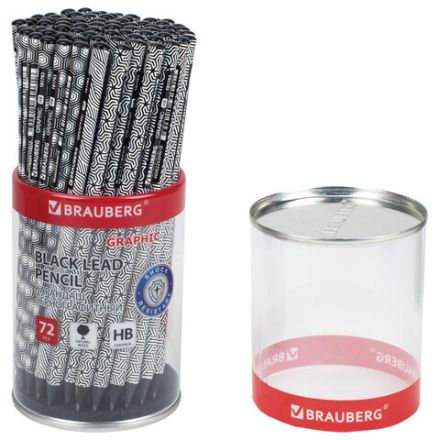 Карандаш чернографитный BRAUBERG "GRAPHIC", 1 шт., HB, корпус ассорти, 181763 Карандаш чернографитный BRAUBERG "GRAPHIC", 1 шт., HB, корпус ассорти, 181763