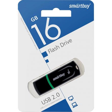 Флеш-память Smartbuy UFD 2.0 16GB Paean Black (SB16GBPN-K)