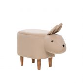 Пуф Leset Rabbit COMBI V18 бежевый, Ткань Велюр
