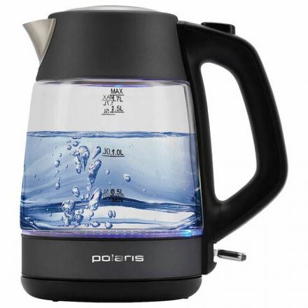 Чайник POLARIS PWK 1760CGL, 1,7 л, 1850-2150 Вт, закрытый нагревательный элемент, стекло, графитовый, 37418 Чайник POLARIS PWK 1760CGL, 1,7 л, 1850-2150 Вт, закрытый нагревательный элемент, стекло, графитовый, 37418