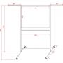 Доска магнитно-маркерная /мелов.100х150 BoardSYS Twistмоб,повор,выдв.планк