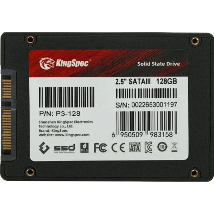 SSD накопитель Kingspec SATA-III 128GB P3-128 2.5