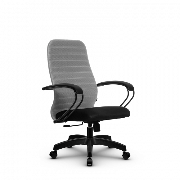 Кресло Метта SU-CP-10 светло-серое/черное Pl