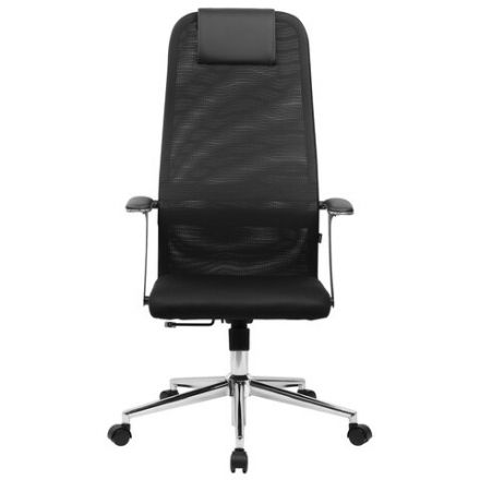 Кресло BRABIX PREMIUM "Ultimate EX-801" хром, плотная двойная сетка Х2, черное, 532917 Кресло BRABIX PREMIUM "Ultimate EX-801" хром, плотная двойная сетка Х2, черное, 532917