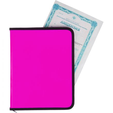 Папка-конверт на молнии с 3-х сторон Attache Neon A4 розовый Папка-конверт на молнии с 3-х сторон Attache Neon A4 розовый