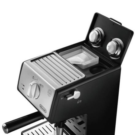 Кофеварка рожковая DELONGHI ECP 33.21/BK, 1100 Вт, объем 1 л, ручной капучинатор, черная, ECP33.21/BK Кофеварка рожковая DELONGHI ECP 33.21/BK, 1100 Вт, объем 1 л, ручной капучинатор, черная, ECP33.21/BK