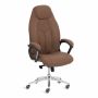 Кресло Босс Люкс/Boss Lux (26) хром Экокожа LUX Classic 18-24, коричневый Кресло Босс Люкс/Boss Lux (26) хром Экокожа LUX Classic 18-24, коричневый