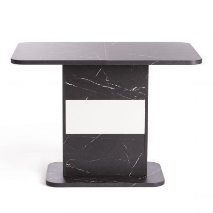Стол обеденный SMART ЛДСП, 105-140х68,6х75 см, Мрамор Блэк Роял/Белый Стол обеденный SMART ЛДСП, 105-140х68,6х75 см, Мрамор Блэк Роял/Белый