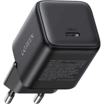 Зарядное устройство сет. UGREEN X513 (55531) 30W USB-C GaN EU серый