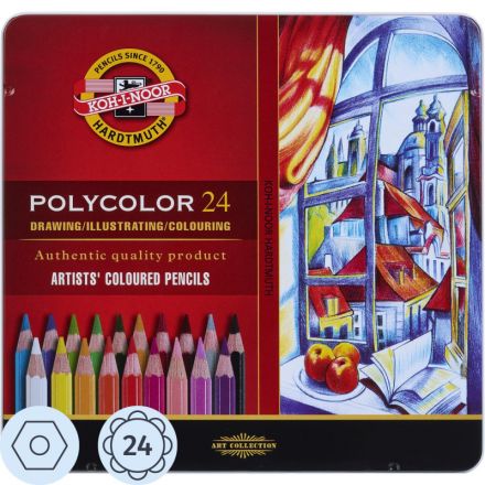 Карандаши цветные художеств. KOH-I-NOOR POLYCOLOR 24 цв/наб 3824024002PL