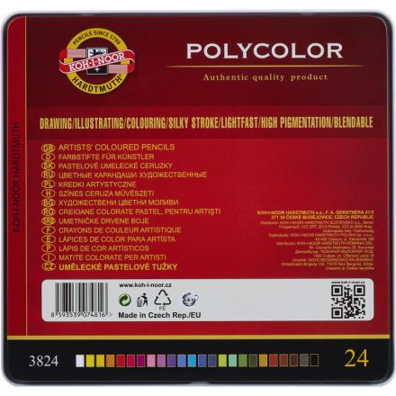 Карандаши цветные художеств. KOH-I-NOOR POLYCOLOR 24 цв/наб 3824024002PL