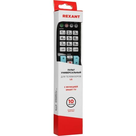 Пульт ДУ REXANT универсальный для ТВ LG с функ. SMART TV (ST-03) (38-0002) Пульт ДУ REXANT универсальный для ТВ LG с функ. SMART TV (ST-03) (38-0002)