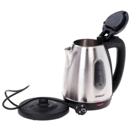 Чайник SCARLETT SC-EK21S20, 1,8 л, 1600 Вт, закрытый нагревательный элемент, сталь Чайник SCARLETT SC-EK21S20, 1,8 л, 1600 Вт, закрытый нагревательный элемент, сталь