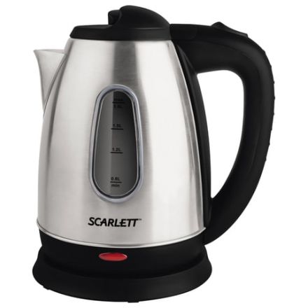 Чайник SCARLETT SC-EK21S20, 1,8 л, 1600 Вт, закрытый нагревательный элемент, сталь Чайник SCARLETT SC-EK21S20, 1,8 л, 1600 Вт, закрытый нагревательный элемент, сталь