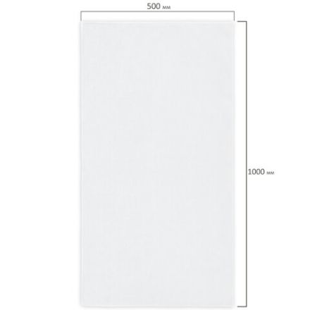 Салфетка из МИКРОФИБРЫ 50х100 см, WHITE ULTRA DENSE OVERLOCK, белая, 280 г/м2, LAIMA HOME, 608226