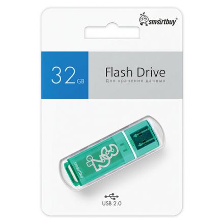 Флеш-диск 32 GB, SMARTBUY Glossy, USB 2.0, зеленый, SB32GBGS-G Флеш-диск 32 GB, SMARTBUY Glossy, USB 2.0, зеленый, SB32GBGS-G