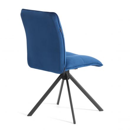 Стул обеденный Sweet поворотный механизм 360, велюр, Blue (синий)