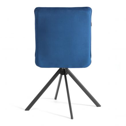 Стул обеденный Sweet поворотный механизм 360, велюр, Blue (синий)