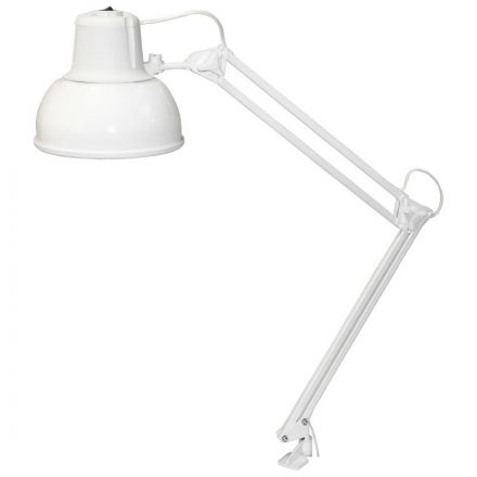 Светильник Трансвит Бета-К МС на металлической струбцине Е27 60W белый Светильник Трансвит Бета-К МС на металлической струбцине Е27 60W белый