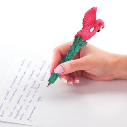 Ручка фигурная "ФЛАМИНГО", СИНЯЯ, 4 дизайна ассорти, линия письма 0,5 мм, дисплей, BRAUBERG, 142760 Ручка фигурная "ФЛАМИНГО", СИНЯЯ, 4 дизайна ассорти, линия письма 0,5 мм, дисплей, BRAUBERG, 142760