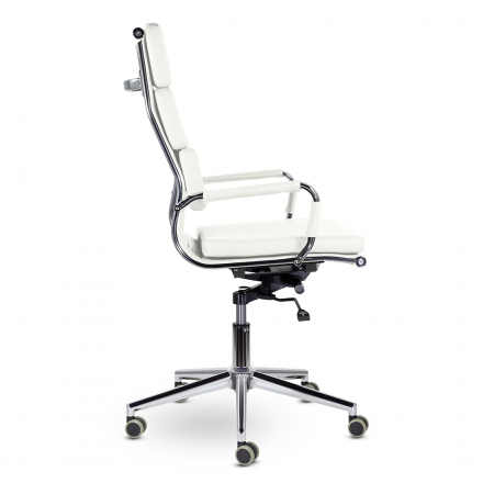 Кресло СН-303 Кайман Трио В soft2 хром Ср S-0402 (белый)