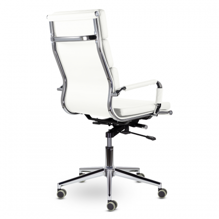 Кресло СН-303 Кайман Трио В soft2 хром Ср S-0402 (белый)