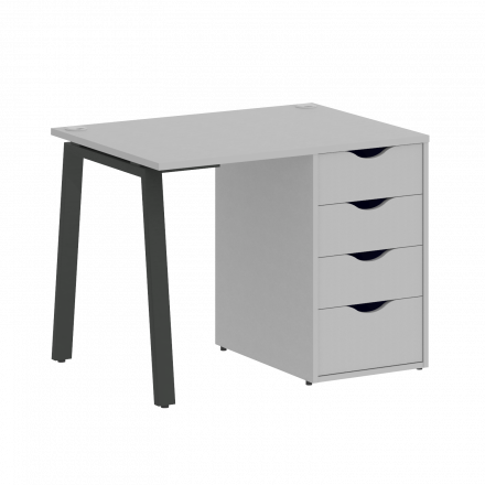 Home Office Стол письменный VR.SP-3-98.4.A Серый/Антрацит металл 980*720*750 Home Office Стол письменный VR.SP-3-98.4.A Серый/Антрацит металл 980*720*750