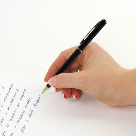 Ручка подарочная шариковая BRAUBERG "Slim Black", корпус черный, узел 1 мм, линия письма 0,7 мм, синяя, 141402 Ручка подарочная шариковая BRAUBERG "Slim Black", корпус черный, узел 1 мм, линия письма 0,7 мм, синяя, 141402