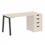 Home Office Стол письменный VR.SP-3-158.4.A Денвер светлый/Антрацит металл 1580*720*750