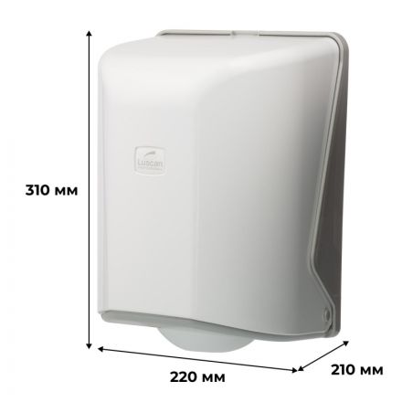 Диспенсер для полотенец рулон Luscan Prof Optima ЦВ 1by1 белый