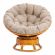 Кресло-качалка Папасан/Papasan (W 23/01 B) /с подушкой/ 115х78х104см, коньячный, подушка рогожка, меланж