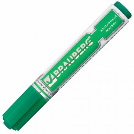 Маркер стираемый для белой доски ЗЕЛЕНЫЙ, BRAUBERG "Neo", 5 мм, с клипом, 150490 Маркер стираемый для белой доски ЗЕЛЕНЫЙ, BRAUBERG "Neo", 5 мм, с клипом, 150490