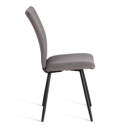 Стул обеденный Monte Carlo TREND, велюр, серый/черный, 29, 49х51х93 см