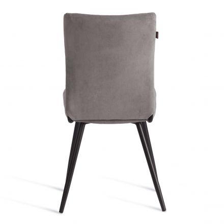 Стул обеденный Monte Carlo TREND, велюр, серый/черный, 29, 49х51х93 см