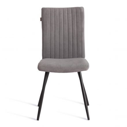 Стул обеденный Monte Carlo TREND, велюр, серый/черный, 29, 49х51х93 см