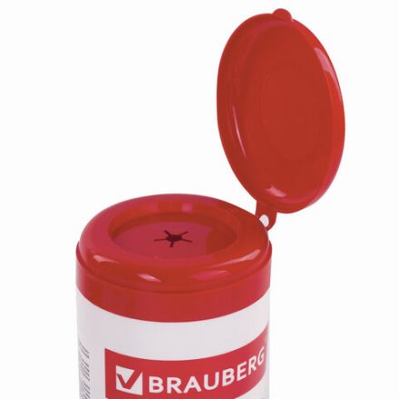 Салфетки для экранов всех типов и пластика BRAUBERG с ароматом "ЛИМОН", туба 100 шт., влажные, 511688 Салфетки для экранов всех типов и пластика BRAUBERG с ароматом "ЛИМОН", туба 100 шт., влажные, 511688