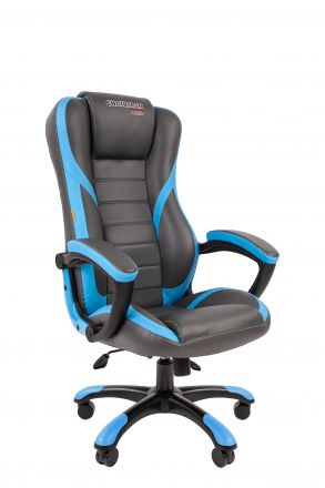 Офисное кресло Chairman game 22 Россия экопремиум серый/голубой Офисное кресло Chairman game 22 Россия экопремиум серый/голубой