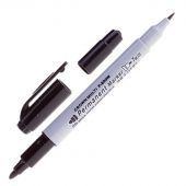 Маркер перманентный двухсторонний Crown Multi Marker Twin черный, 2мм/1мм Маркер перманентный двухсторонний Crown Multi Marker Twin черный, 2мм/1мм