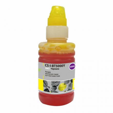 Чернила CACTUS (CS-I-BT5000Y) для Brother DCP-T300/T500W/T700W/MFC-T800W, желтые, 0,1 л Чернила CACTUS (CS-I-BT5000Y) для Brother DCP-T300/T500W/T700W/MFC-T800W, желтые, 0,1 л