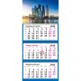 Календарь настенный 3-х блочный 2026 Attache, 305х675, Москва-Сити, 80г/м2