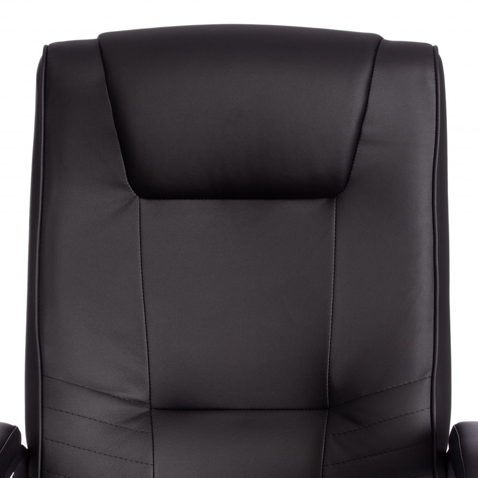 Офисное кресло йорк хром экокожа черная 970x680x510