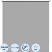 Рулонная штора ARX_Блэкаут Плайн Серый 100x160 Мини