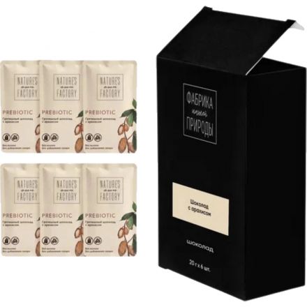Шоколад Фабрика нашей природы гречишный  PREBIOTIC с арахисом, 20гх6шт/уп