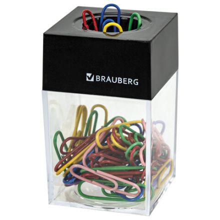 Скрепочница магнитная с 50 цветными скрепками 28 мм, РОССИЯ, BRAUBERG, 271178, ДМ-28П-50 Скрепочница магнитная с 50 цветными скрепками 28 мм, РОССИЯ, BRAUBERG, 271178, ДМ-28П-50