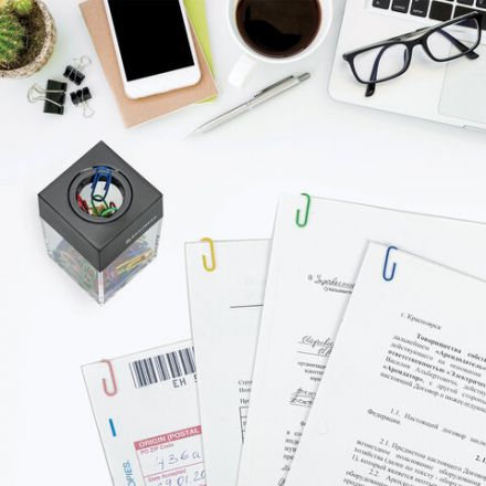 Скрепочница магнитная с 50 цветными скрепками 28 мм, РОССИЯ, BRAUBERG, 271178, ДМ-28П-50 Скрепочница магнитная с 50 цветными скрепками 28 мм, РОССИЯ, BRAUBERG, 271178, ДМ-28П-50