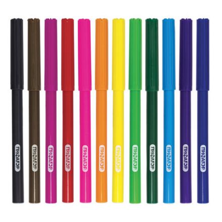 Фломастеры ПИФАГОР "Веселая такса", 12 цветов, вентилируемый колпачок, 151397