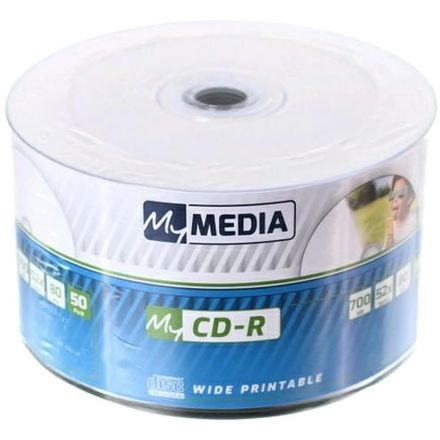 Носители информации CD-R MyMedia 700 Mb 52x (50 шт. в упаковке) Printable (69206)