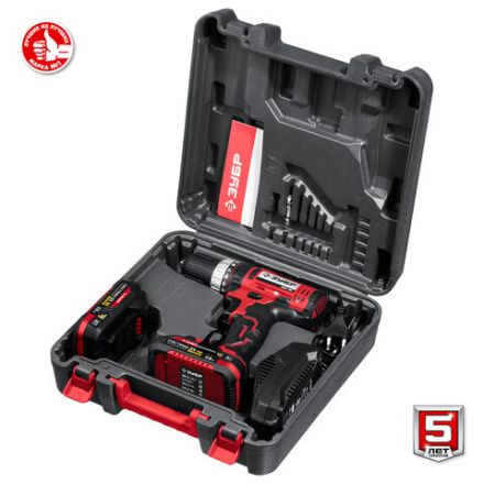 Дрель-шуруповерт безударная АККУМУЛЯТОРНАЯ, с двумя аккумуляторами 2 Ач, 18 В, ЗУБР ДШЛ-185-22 Дрель-шуруповерт безударная АККУМУЛЯТОРНАЯ, с двумя аккумуляторами 2 Ач, 18 В, ЗУБР ДШЛ-185-22