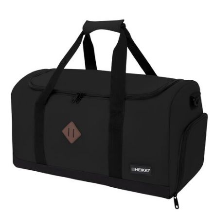 Сумка спортивная HEIKKI MOVE RENOWNED (ХЕЙКИ), отделение для обуви, черная, 28x51x26 см, 273909 Сумка спортивная HEIKKI MOVE RENOWNED (ХЕЙКИ), отделение для обуви, черная, 28x51x26 см, 273909