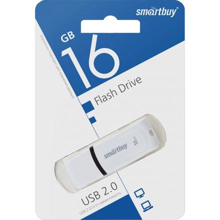 Флеш-память Smartbuy UFD 2.0 16GB Paean White (SB16GBPN-W)